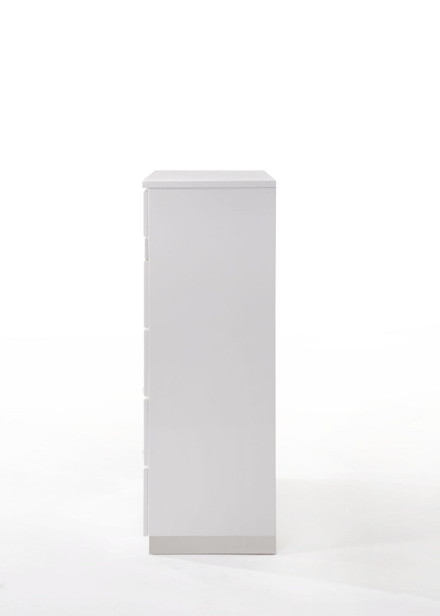 Naima II White High Gloss Finish Chest - 1st Choice Furniture Direct