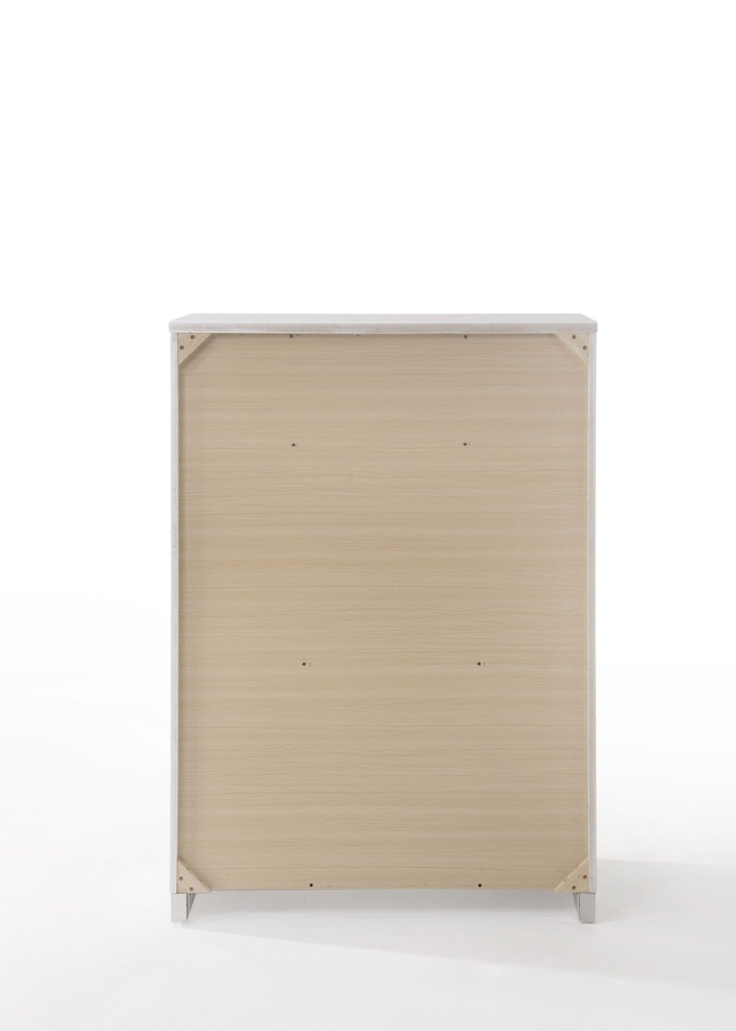 Naima II White High Gloss Finish Chest - 1st Choice Furniture Direct