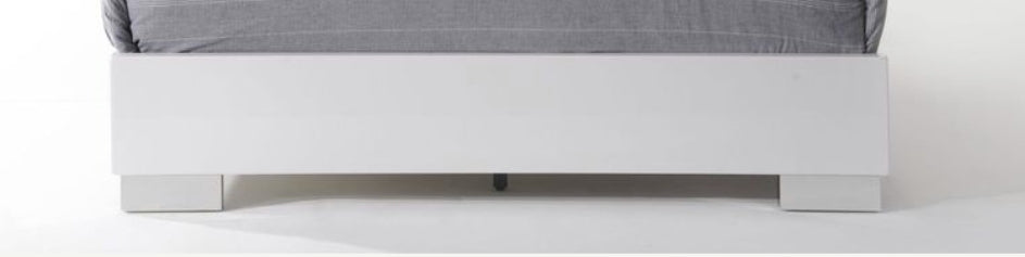Naima II White High Gloss Finish EK Bed - 1st Choice Furniture Direct