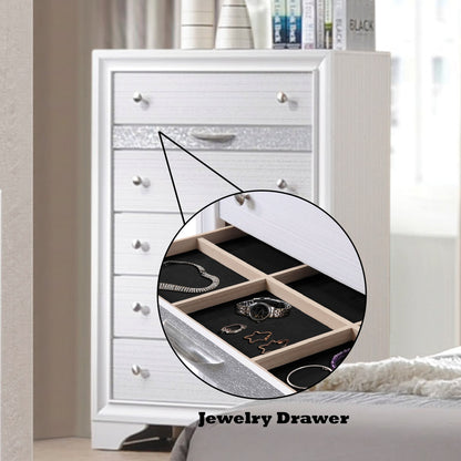 Naima White Finish Chest - 1st Choice Furniture Direct