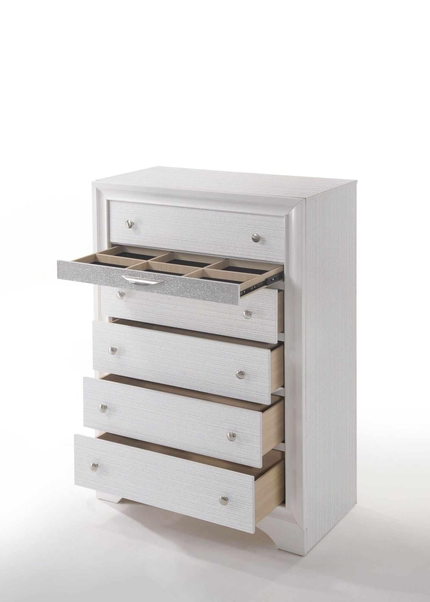 Naima White Finish Chest - 1st Choice Furniture Direct