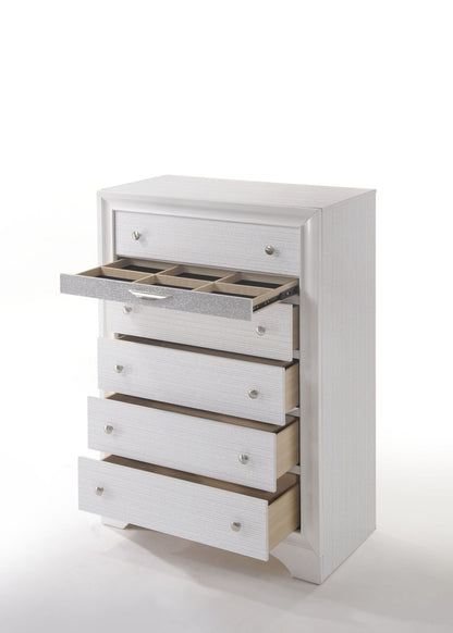 Naima White Finish Chest - 1st Choice Furniture Direct