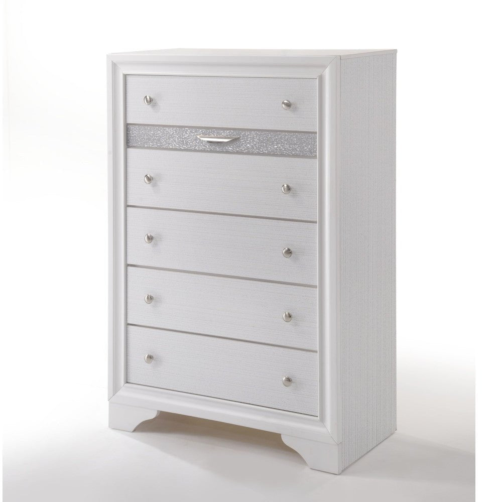 Naima White Finish Chest - 1st Choice Furniture Direct