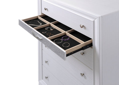Naima White Finish Chest - 1st Choice Furniture Direct