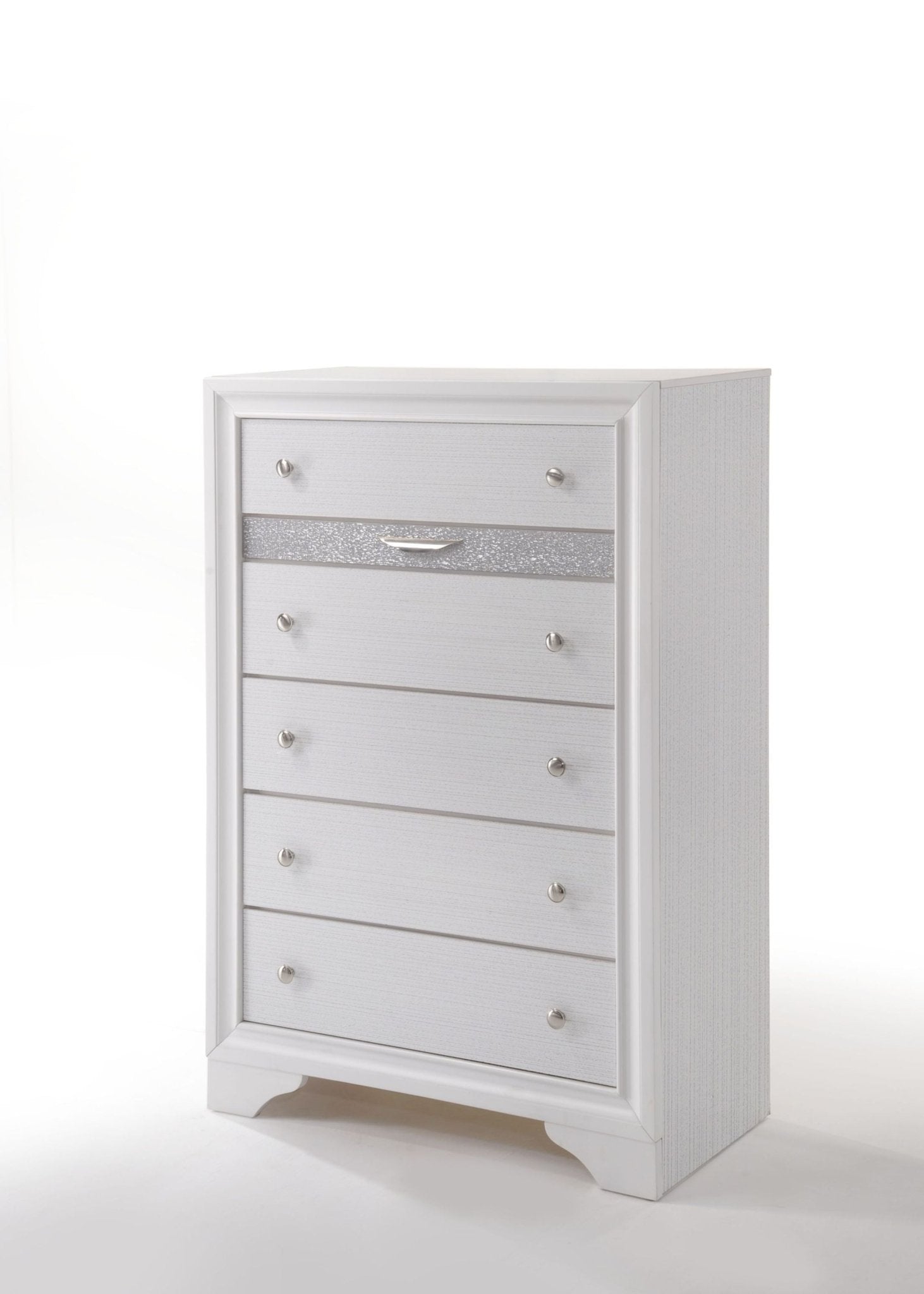 Naima White Finish Chest - 1st Choice Furniture Direct