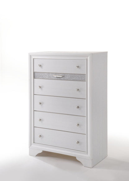 Naima White Finish Chest - 1st Choice Furniture Direct