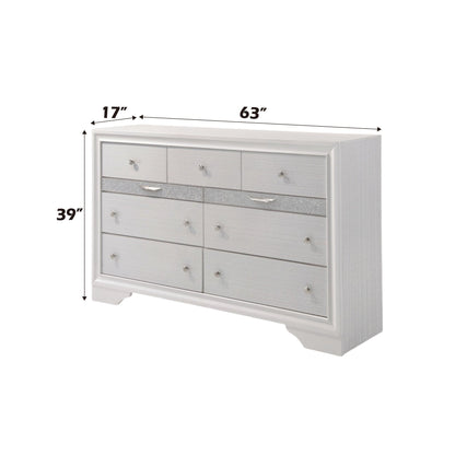 Naima White Finish Dresser - 1st Choice Furniture Direct