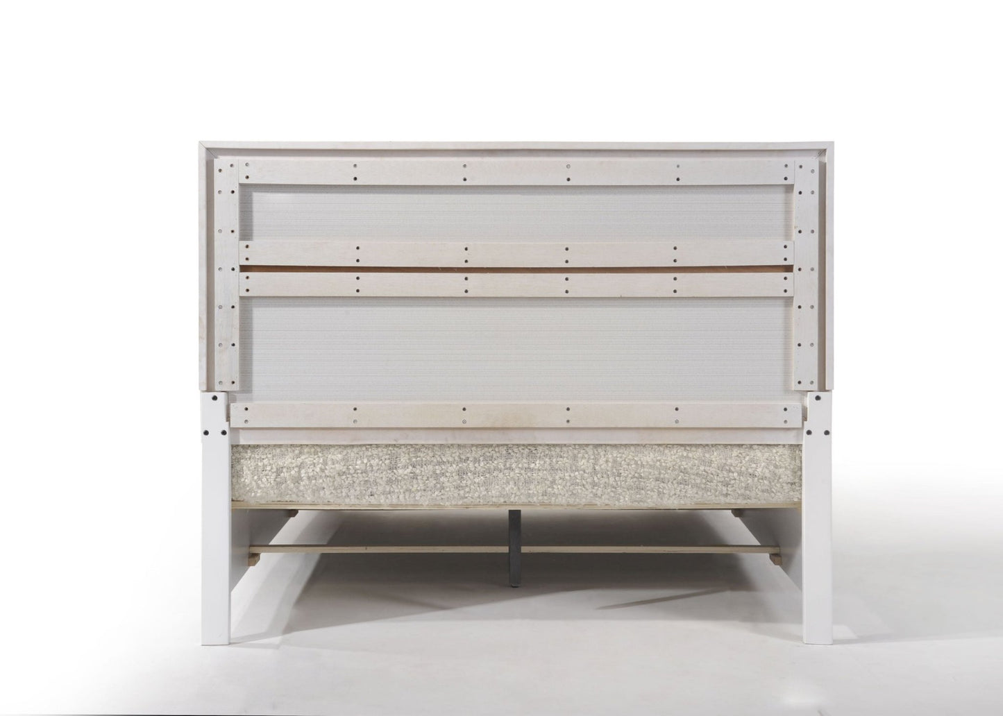 Naima White Finish EK Bed W/Storage - 1st Choice Furniture Direct