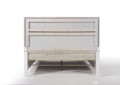 Naima White Finish EK Bed W/Storage - 1st Choice Furniture Direct