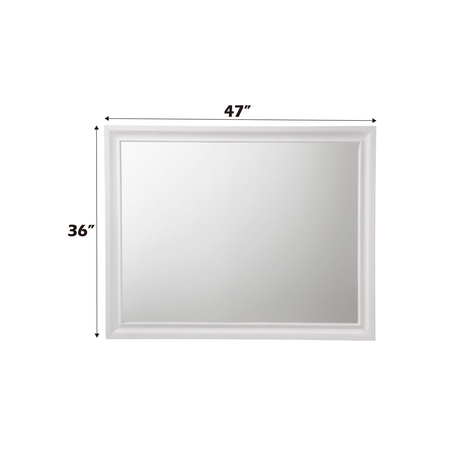 Naima White Finish Mirror - 1st Choice Furniture Direct