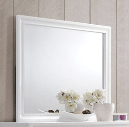 Naima White Finish Mirror - 1st Choice Furniture Direct