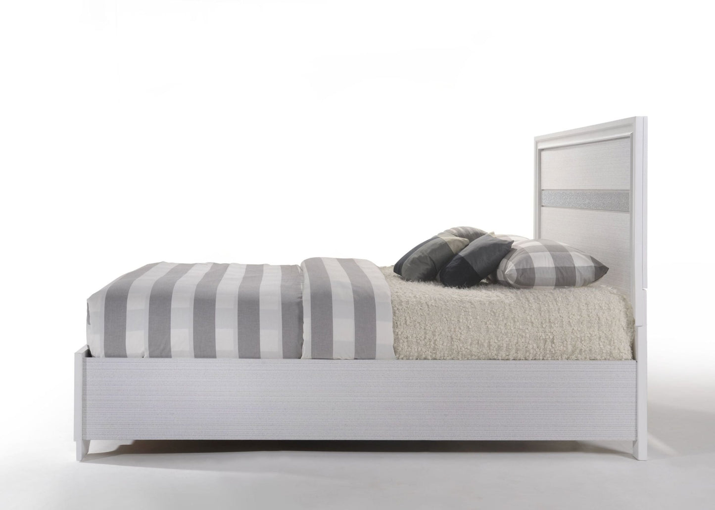 Naima White Finish Queen Bed W/Storage - 1st Choice Furniture Direct