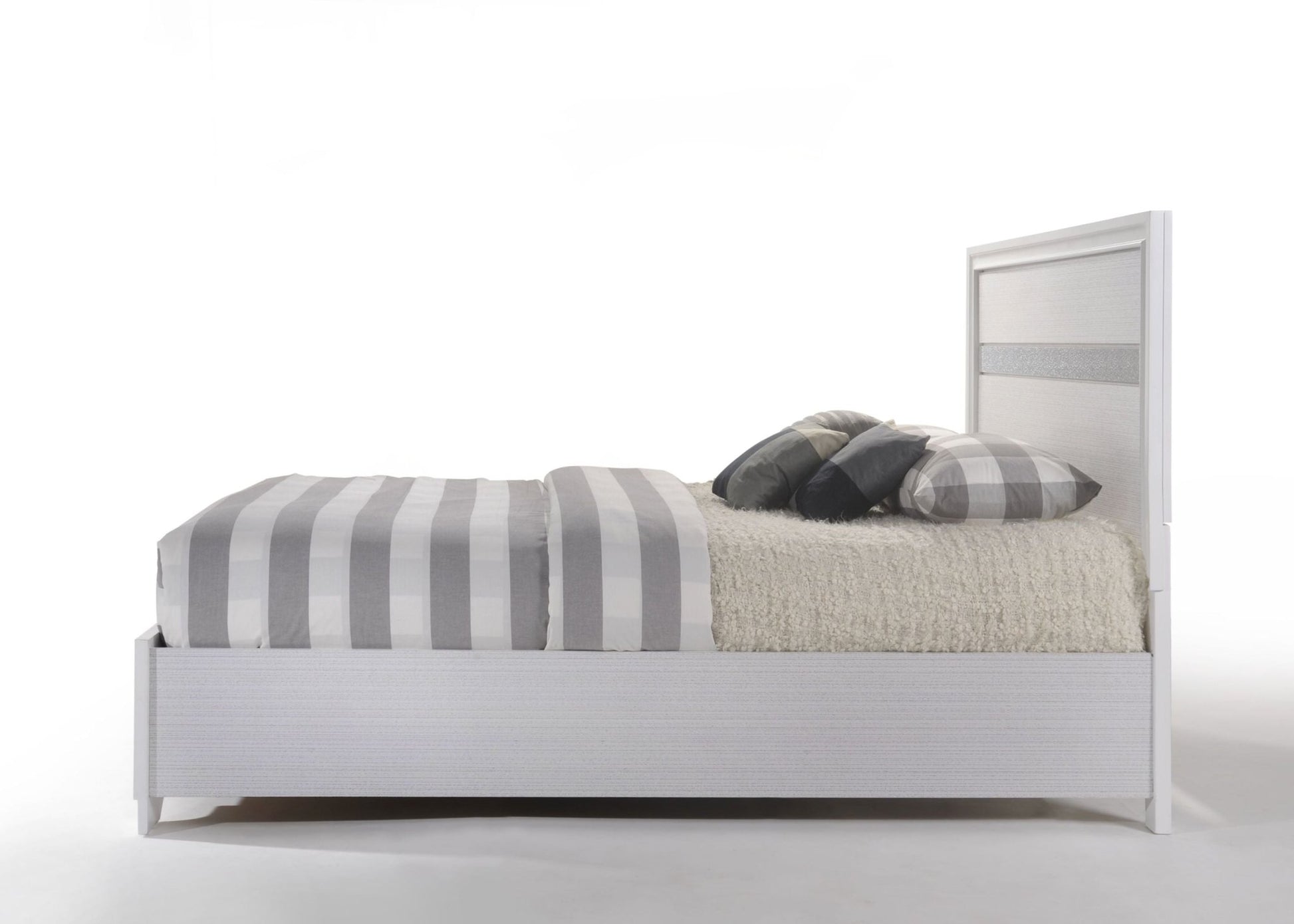 Naima White Finish Queen Bed W/Storage - 1st Choice Furniture Direct