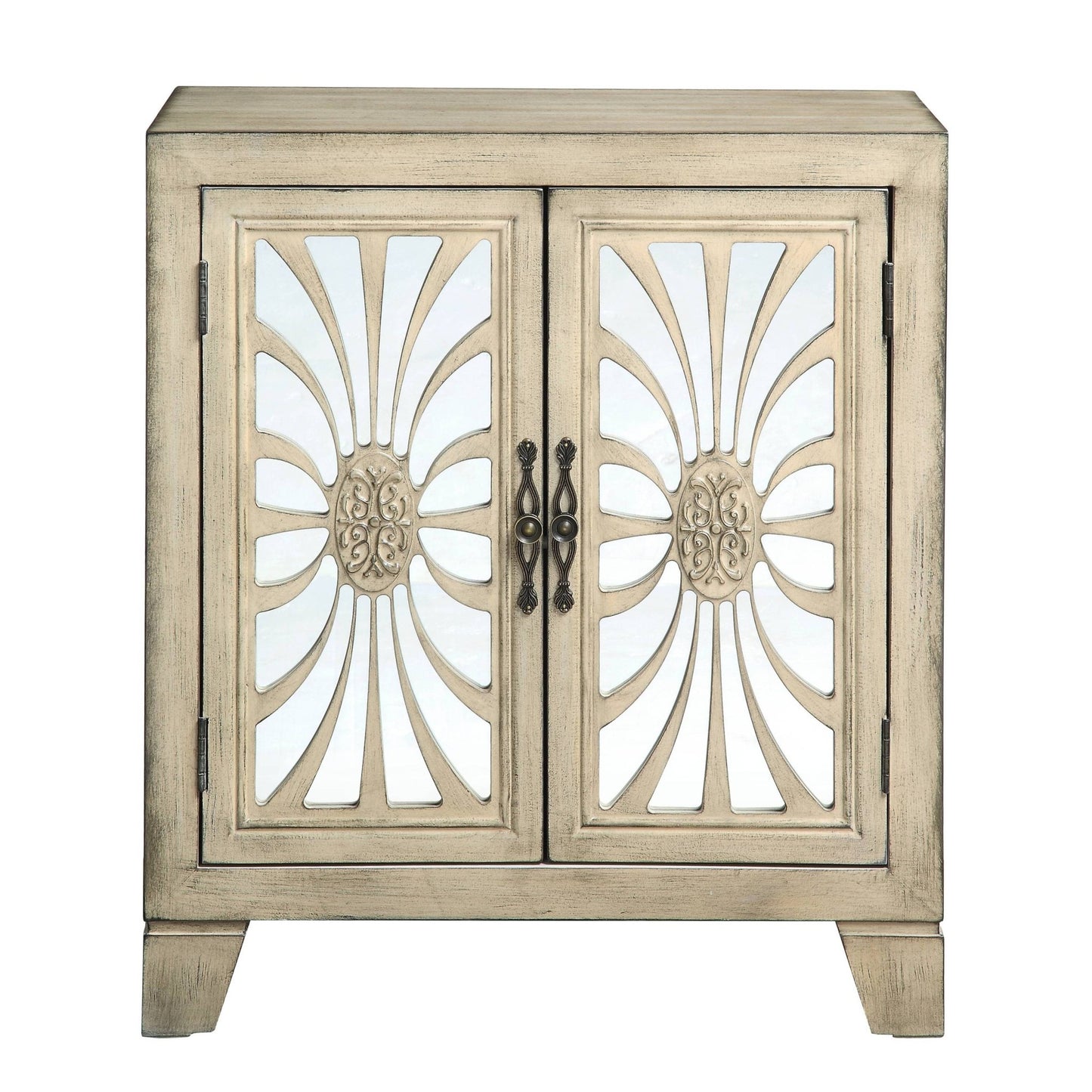 Nalani Antique White Finish Console Cabinet - 1st Choice Furniture Direct