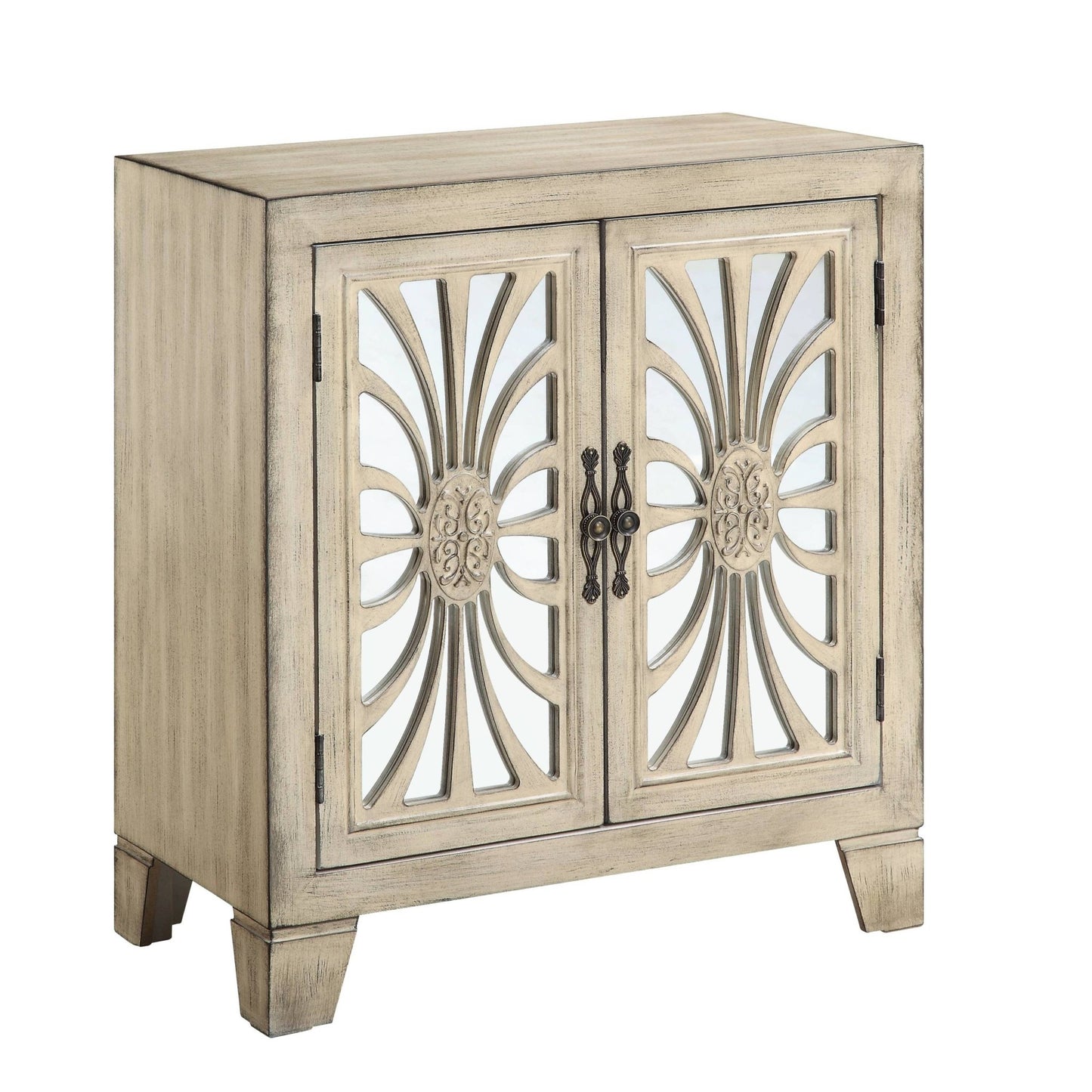 Nalani Antique White Finish Console Cabinet - 1st Choice Furniture Direct