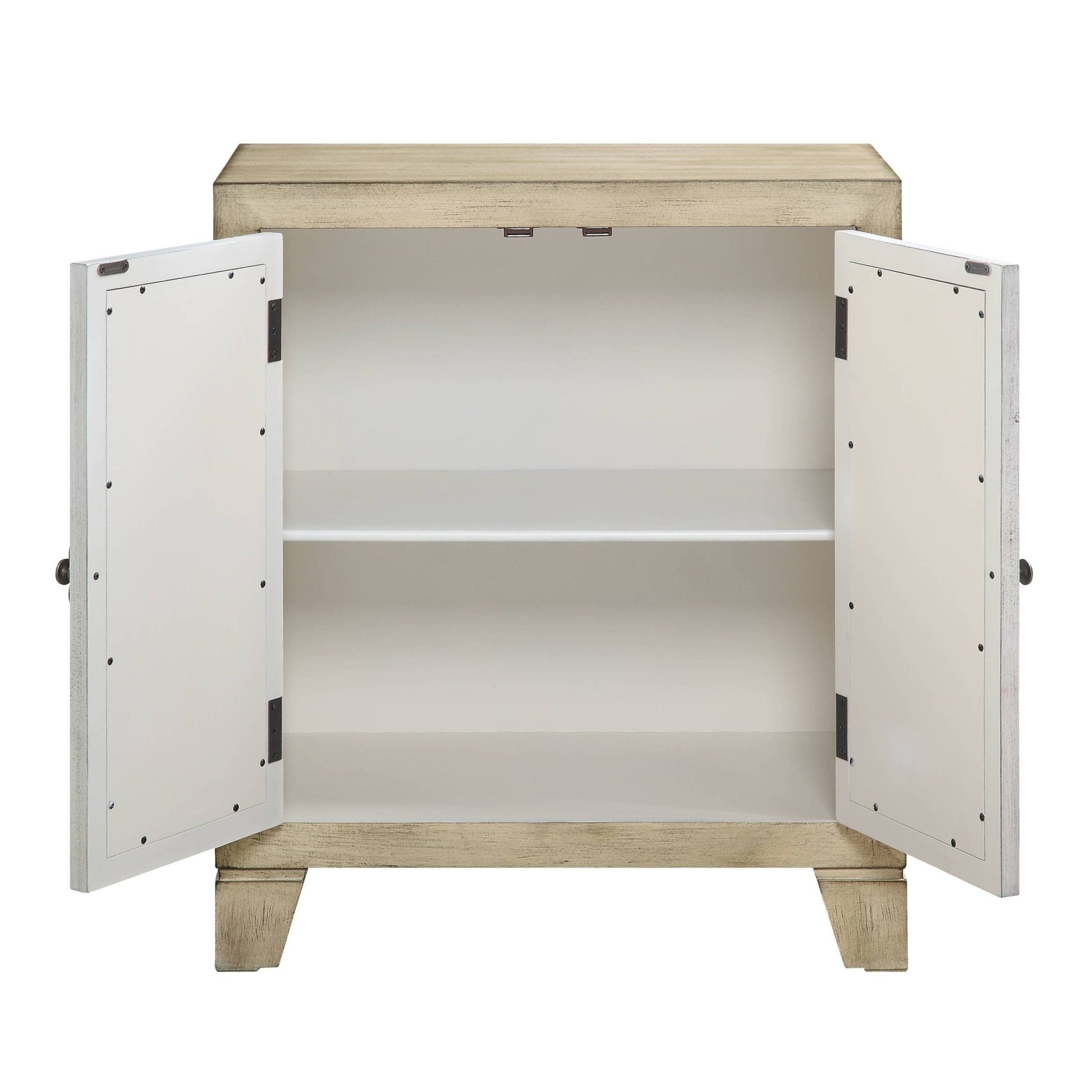 Nalani Antique White Finish Console Cabinet - 1st Choice Furniture Direct