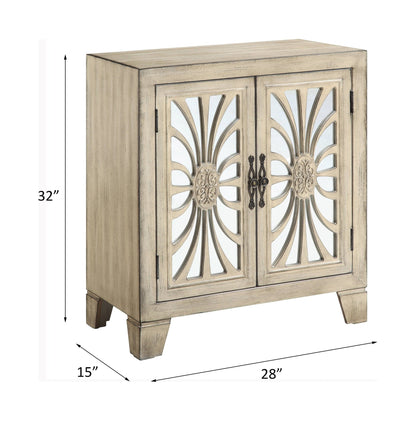 Nalani Antique White Finish Console Cabinet - 1st Choice Furniture Direct