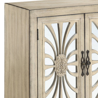 Nalani Antique White Finish Console Cabinet - 1st Choice Furniture Direct