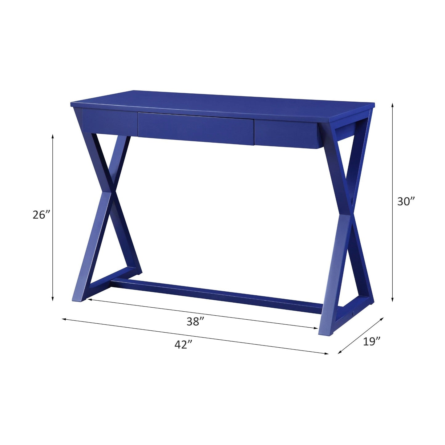 Nalo Twilight Blue Finish Writing Desk - 1st Choice Furniture Direct