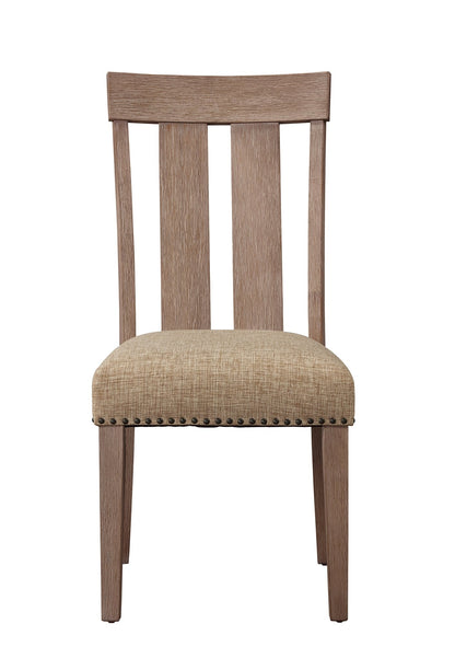 Nathaniel Fabric & Maple Finish Side Chair (Set of 2) - 1st Choice Furniture Direct