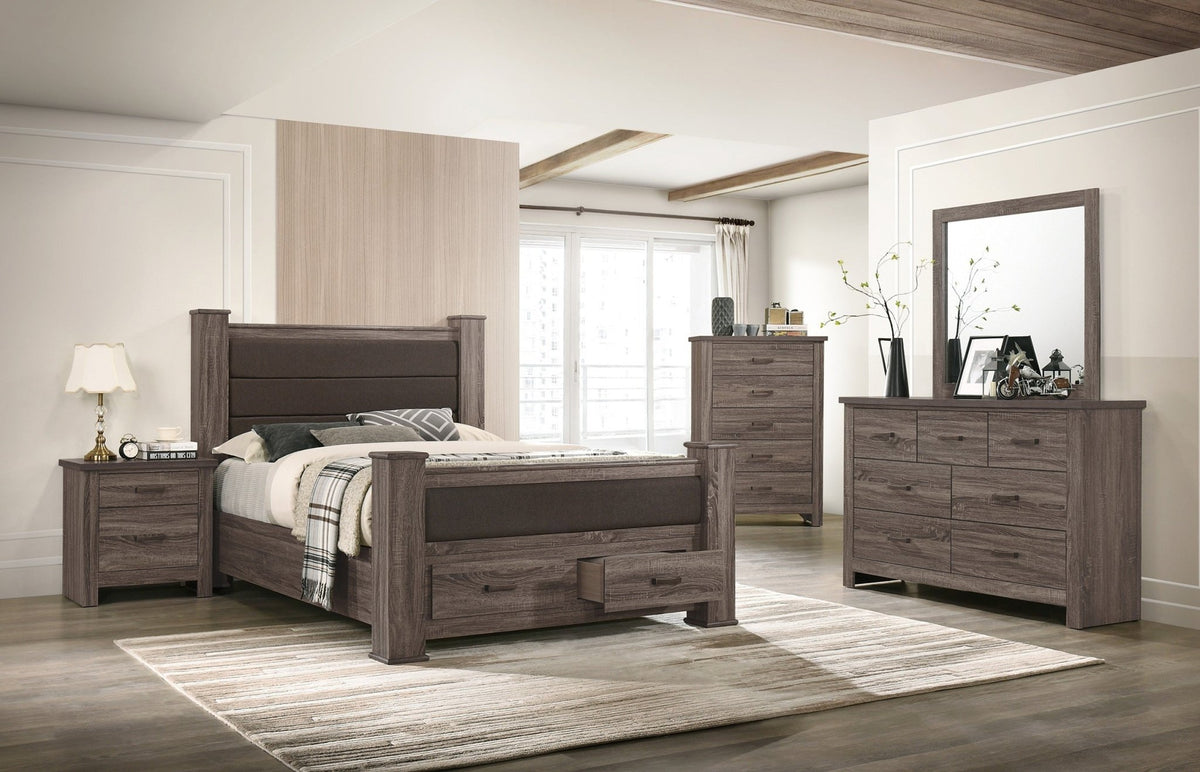 Natural Finish Striking Wooden Nightstand Bedside Table 2x Drawers Storage bedroom Furniture - 1st Choice Furniture Direct