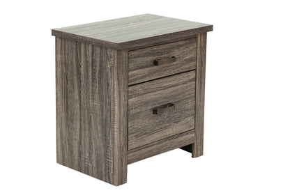 Natural Finish Striking Wooden Nightstand Bedside Table 2x Drawers Storage bedroom Furniture - 1st Choice Furniture Direct