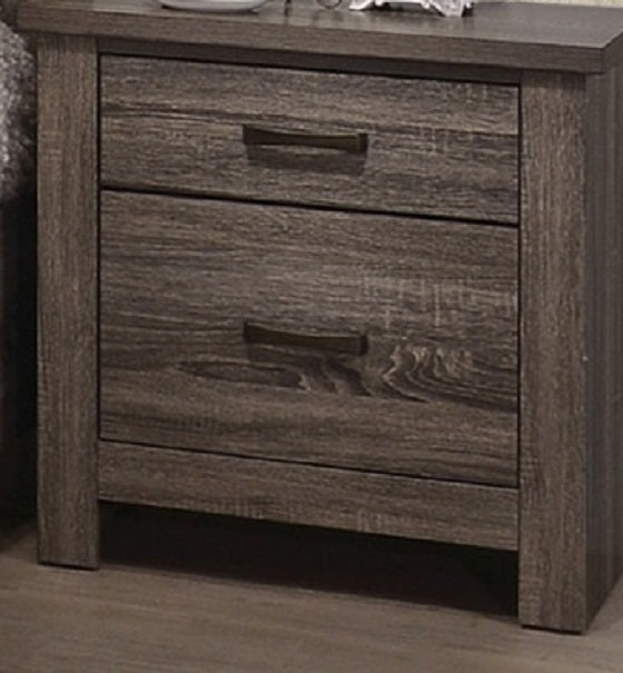 Natural Finish Striking Wooden Nightstand Bedside Table 2x Drawers Storage bedroom Furniture - 1st Choice Furniture Direct