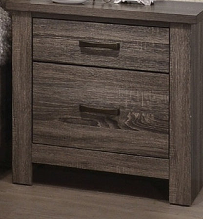 Natural Finish Striking Wooden Nightstand Bedside Table 2x Drawers Storage bedroom Furniture - 1st Choice Furniture Direct