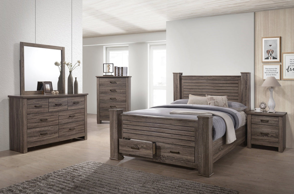 Natural Finish Striking Wooden Nightstand Bedside Table 2x Drawers Storage bedroom Furniture - 1st Choice Furniture Direct