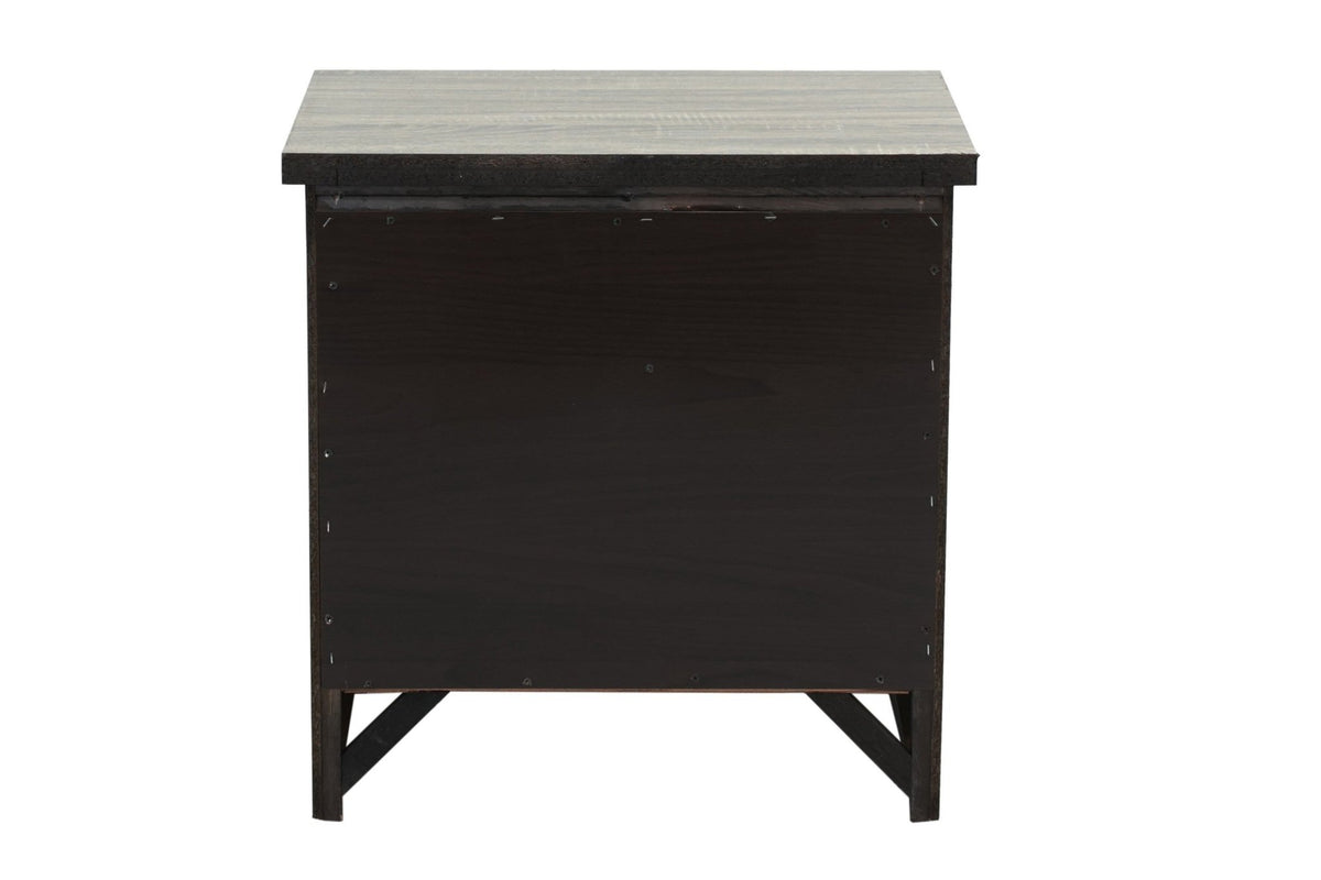 Natural Finish Striking Wooden Nightstand Bedside Table 2x Drawers Storage bedroom Furniture - 1st Choice Furniture Direct