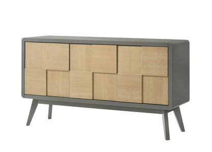 Natural & Gray Dining Server with Storage - 1st Choice Furniture Direct