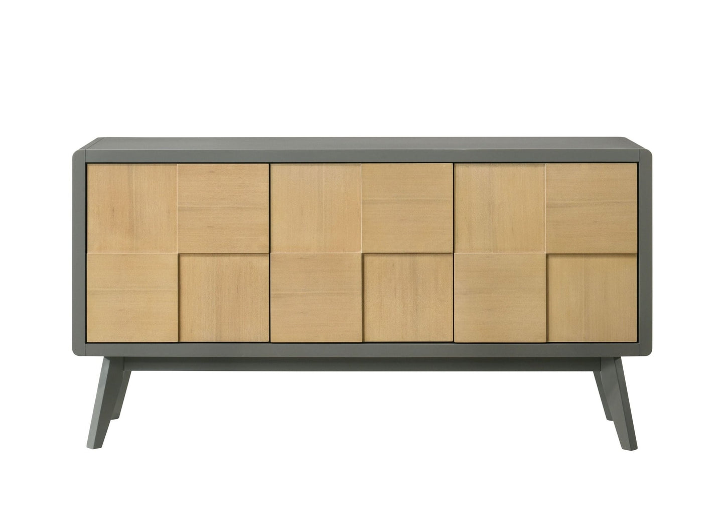 Natural & Gray Dining Server with Storage - 1st Choice Furniture Direct