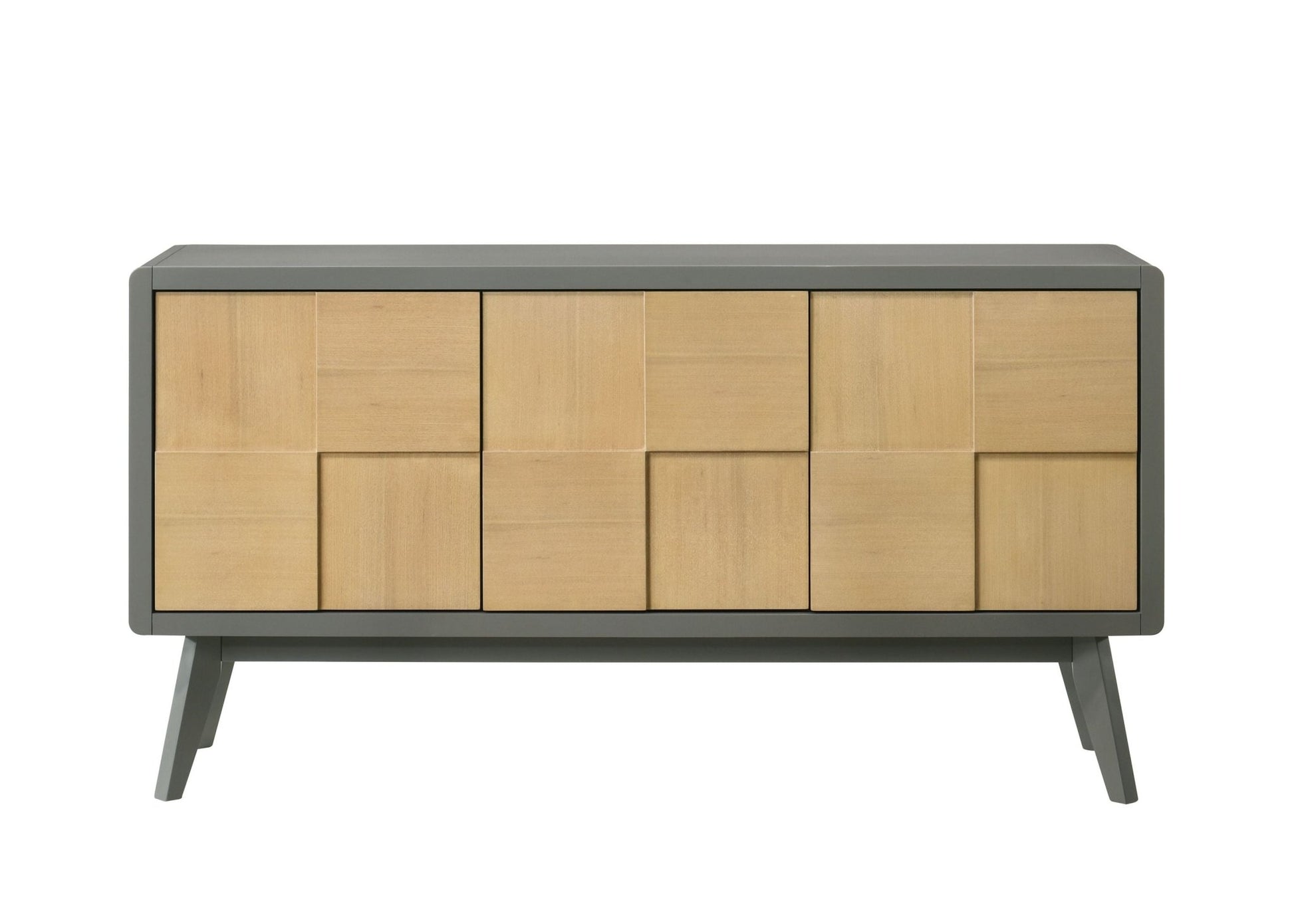Natural & Gray Dining Server with Storage - 1st Choice Furniture Direct