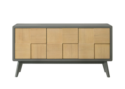 Natural & Gray Dining Server with Storage - 1st Choice Furniture Direct