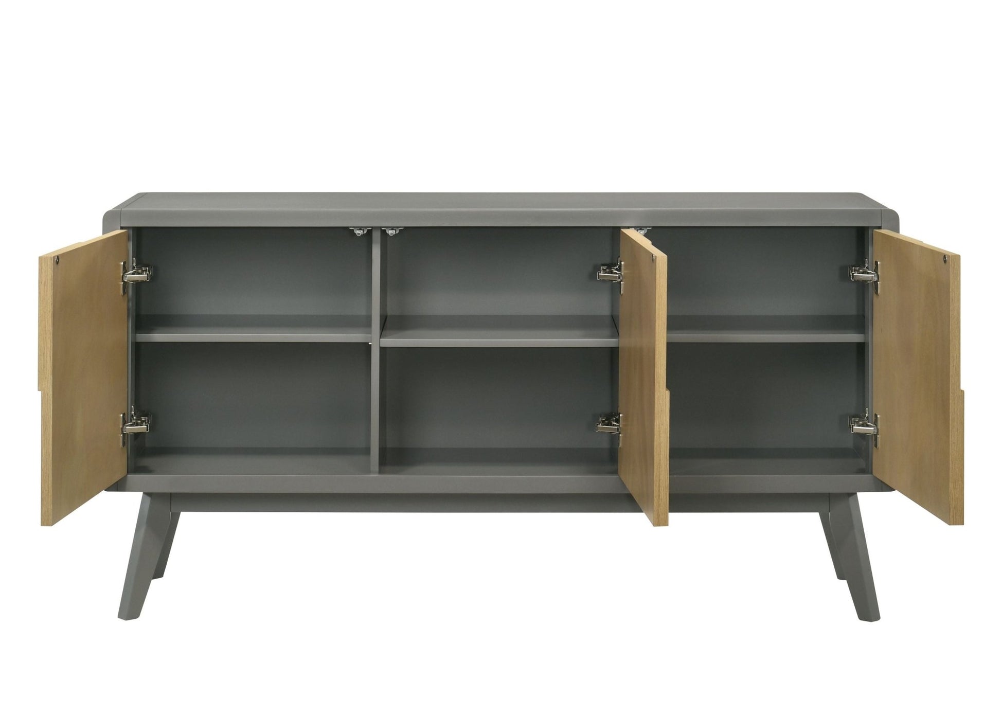 Natural & Gray Dining Server with Storage - 1st Choice Furniture Direct