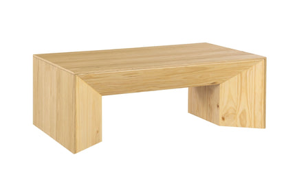Natural Oak Coffee Table with Thick Wood Top - 1st Choice Furniture Direct