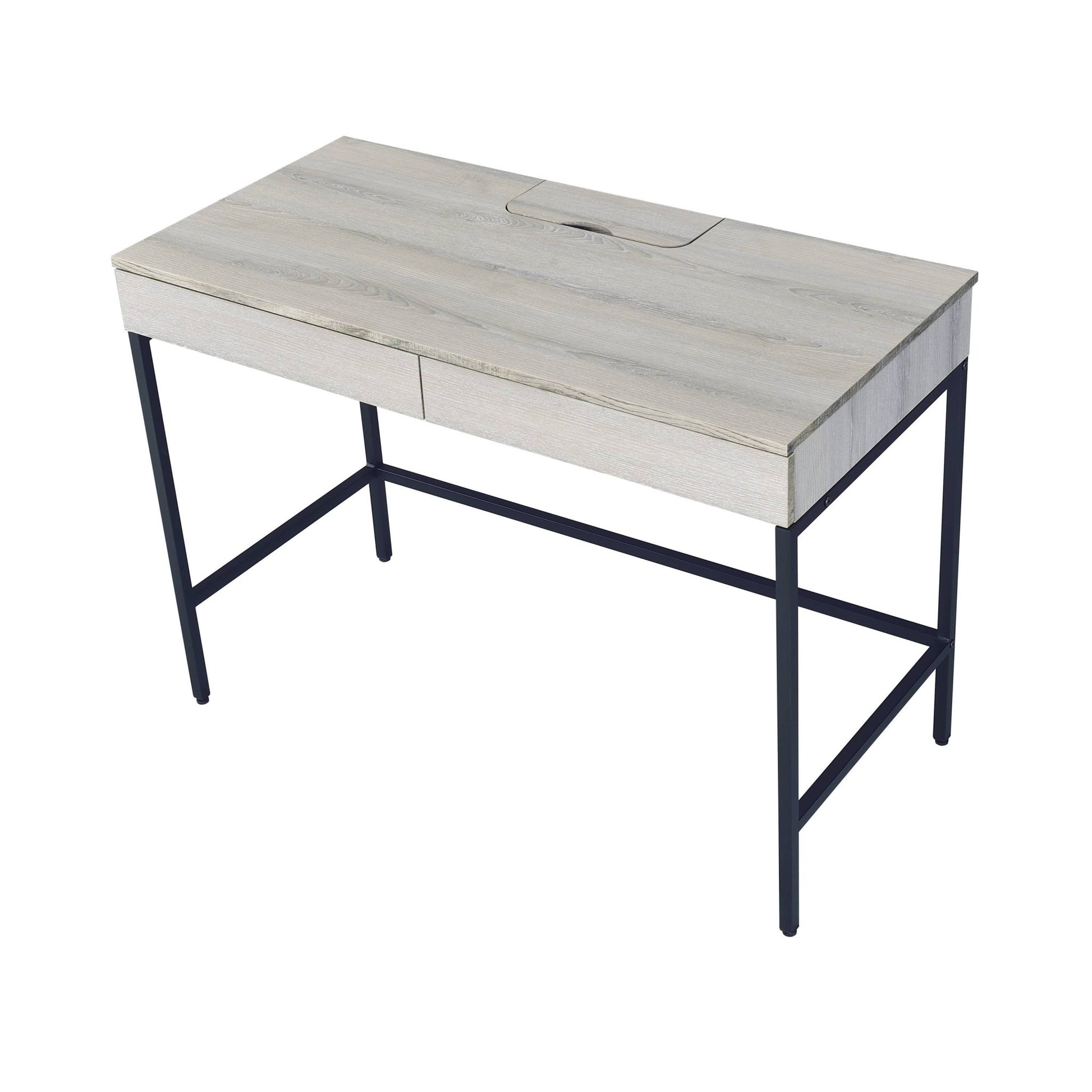 Natural Wood Writing Desk with USB Power Dock & Drawers - 1st Choice Furniture Direct