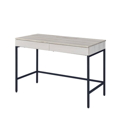 Natural Wood Writing Desk with USB Power Dock & Drawers - 1st Choice Furniture Direct