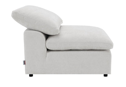 Naveen Ivory Linen 4Pcs Modular Sectional w/Ottoman - 1st Choice Furniture Direct