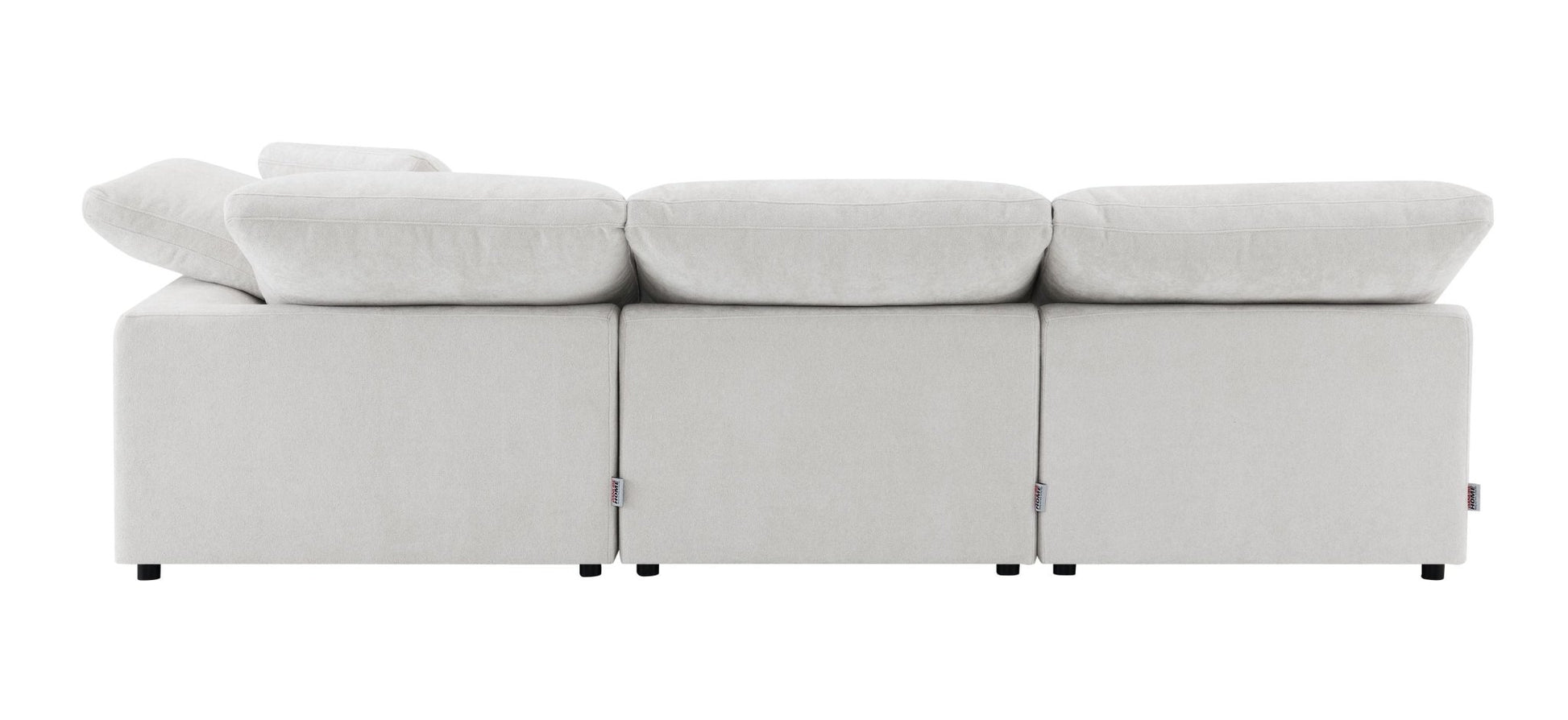 Naveen Ivory Linen 4Pcs Modular Sectional w/Ottoman - 1st Choice Furniture Direct