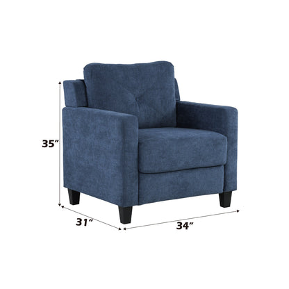 Navy Chenille Chair - 1st Choice Furniture Direct