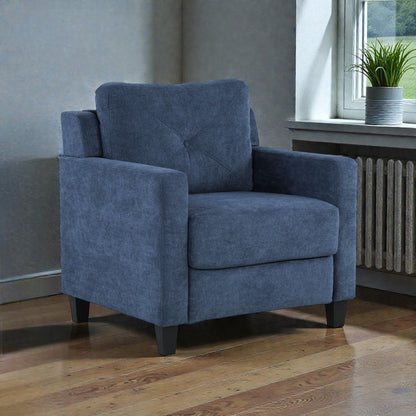 Navy Chenille Chair - 1st Choice Furniture Direct