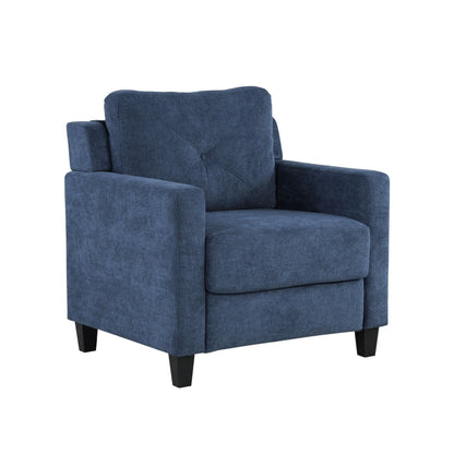 Navy Chenille Chair - 1st Choice Furniture Direct