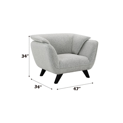 Nayeli Light Gray Boucle Chair - 1st Choice Furniture Direct