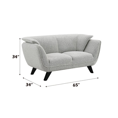 Nayeli Light Gray Boucle Loveseat - 1st Choice Furniture Direct