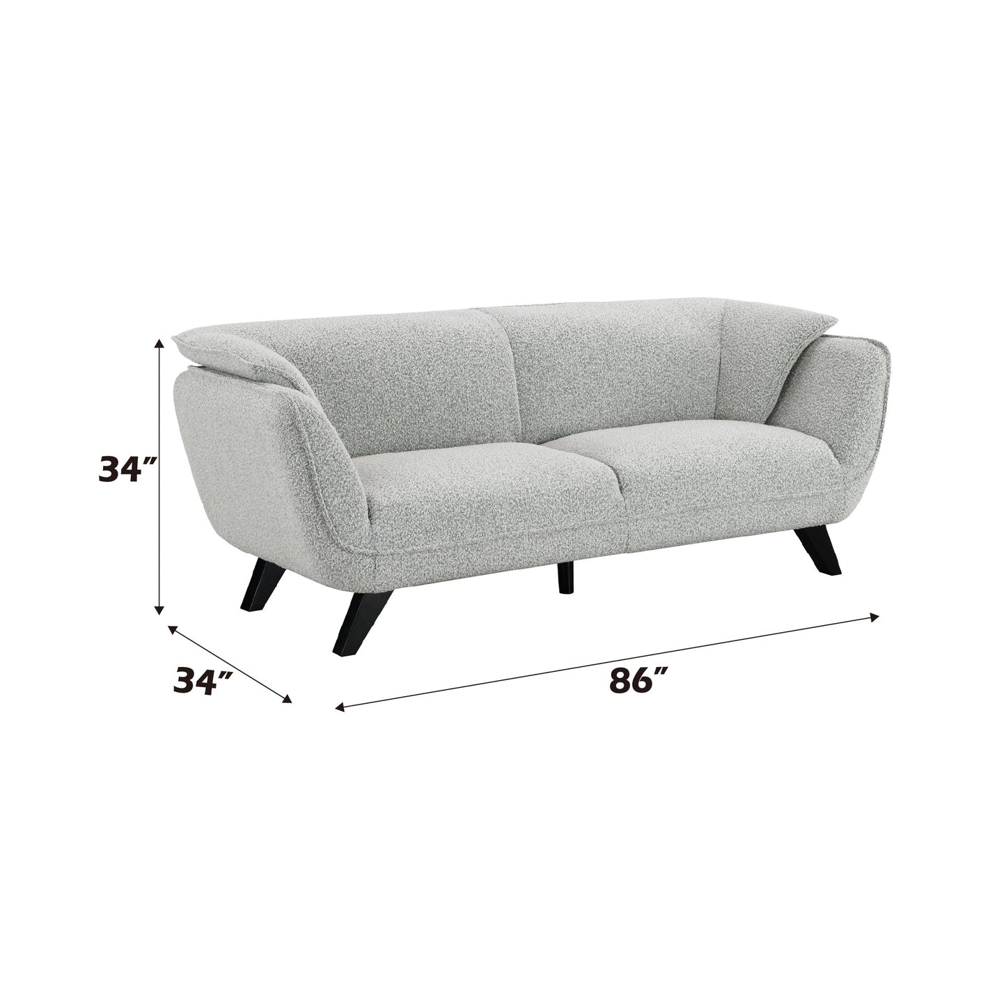 Nayeli Light Gray Boucle Sofa - 1st Choice Furniture Direct