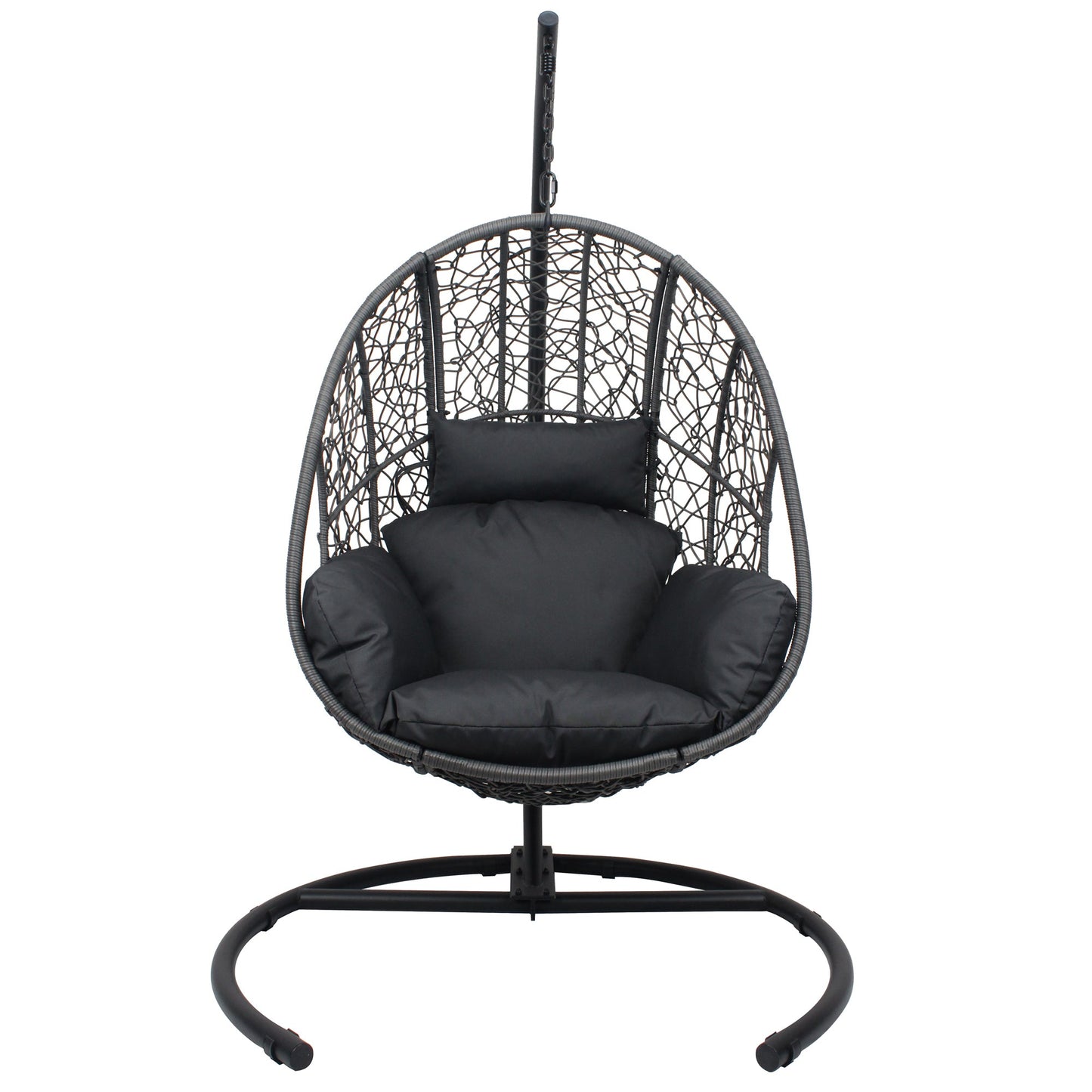 New Comming Outdoor Indoor PE wicker Swing Egg Chair Gray Color - 1st Choice Furniture Direct