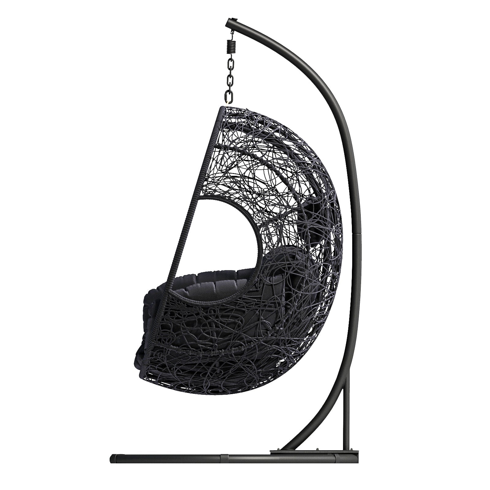 New Comming Outdoor Indoor PE wicker Swing Egg Chair Gray Color - 1st Choice Furniture Direct