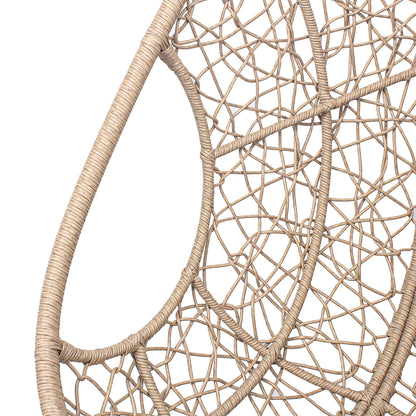 New Comming Outdoor Indoor PE wicker Swing Egg Chair Natural color - 1st Choice Furniture Direct