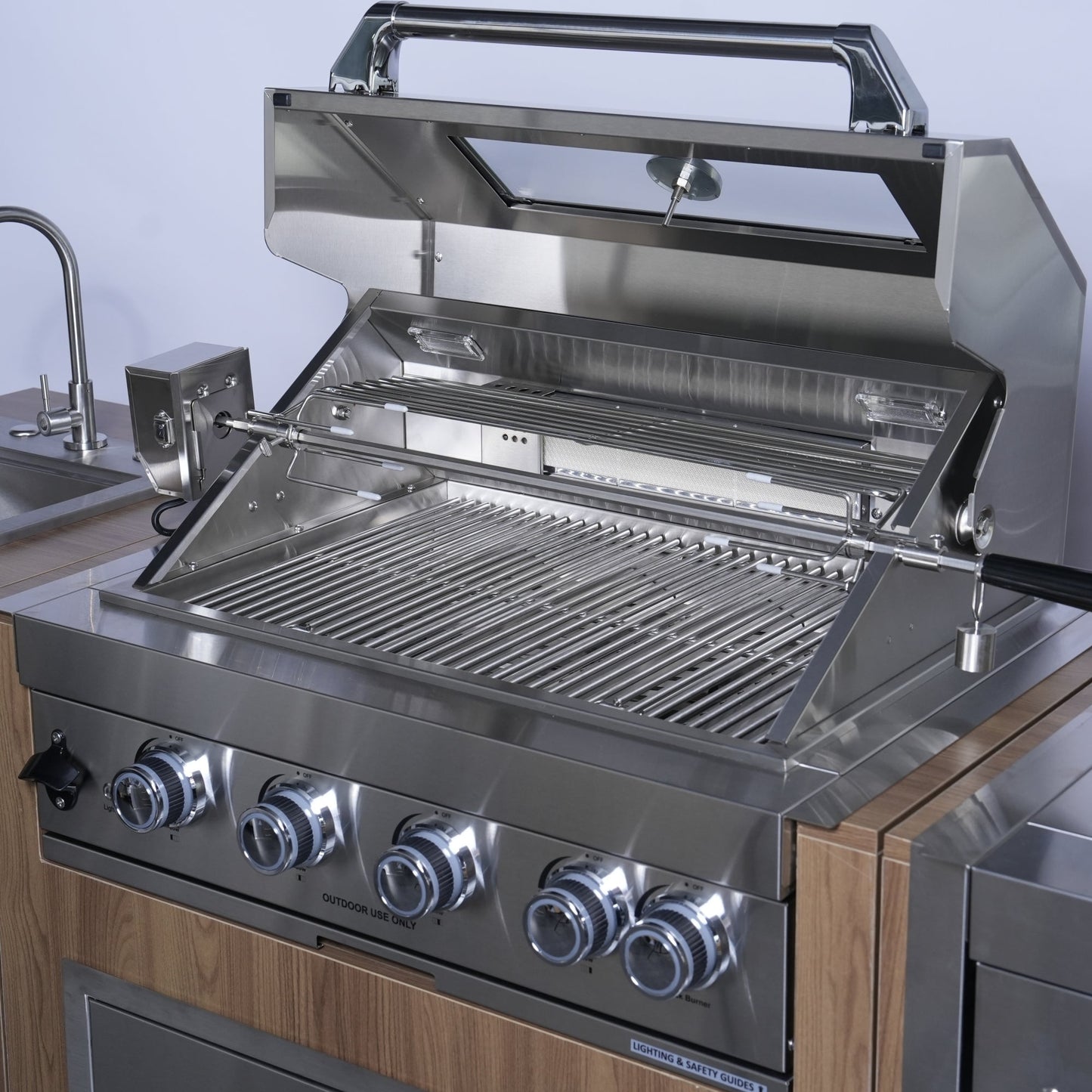 NL - 4B02 - W Four Burner Gas Grill , 48000 BTU Stainless Steel Build In Grill - 1st Choice Furniture Direct